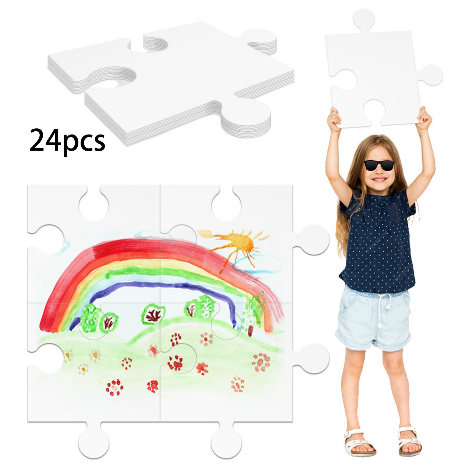 Puzzle Blank White - 24Pcs White Cardboard Blank Jigsaw Puzzles