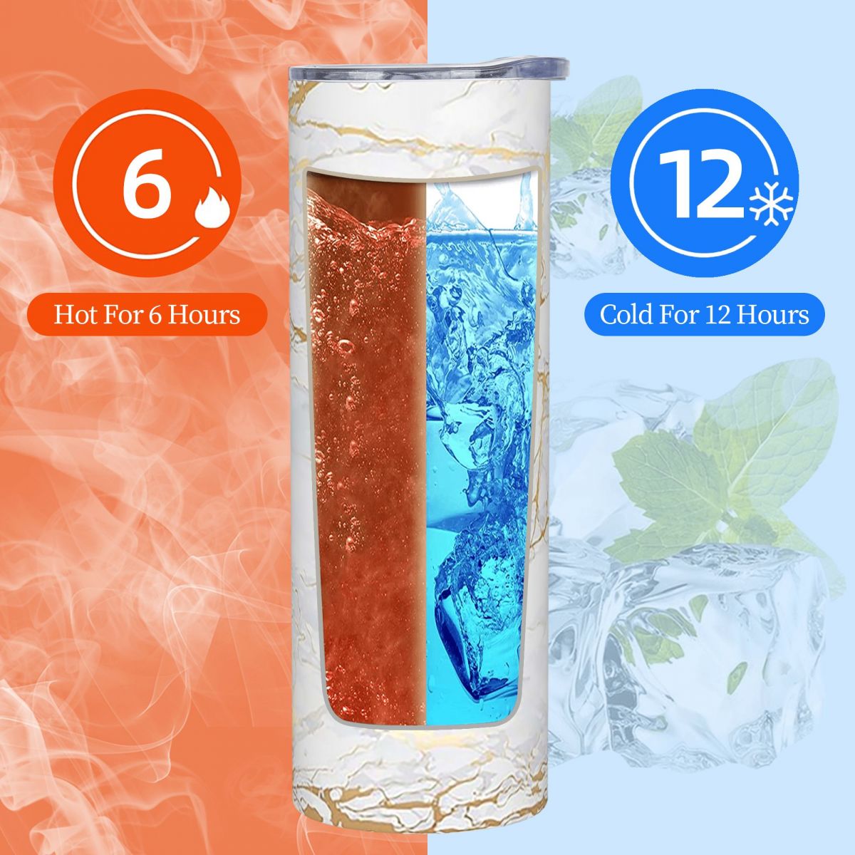 White And Gold Marbl Stainless - Tumbler 20Oz White review and price